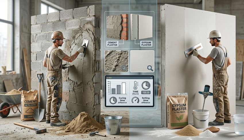Cement Plaster and Gypsum Plaster