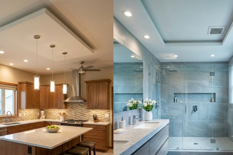 Pros and Cons of False Ceilings in Kitchens and Bathrooms